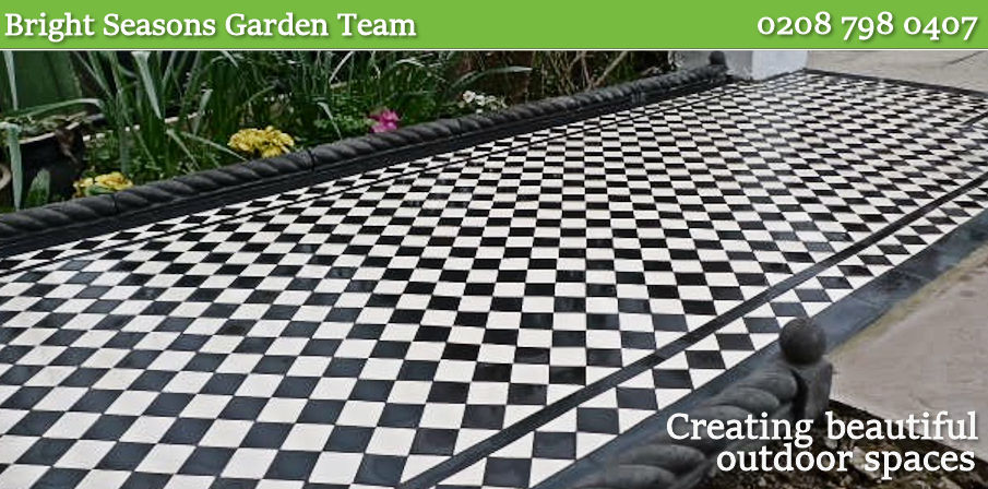 Victorian garden paving London